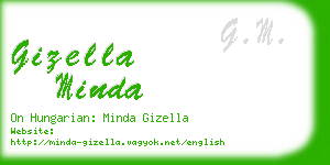 gizella minda business card